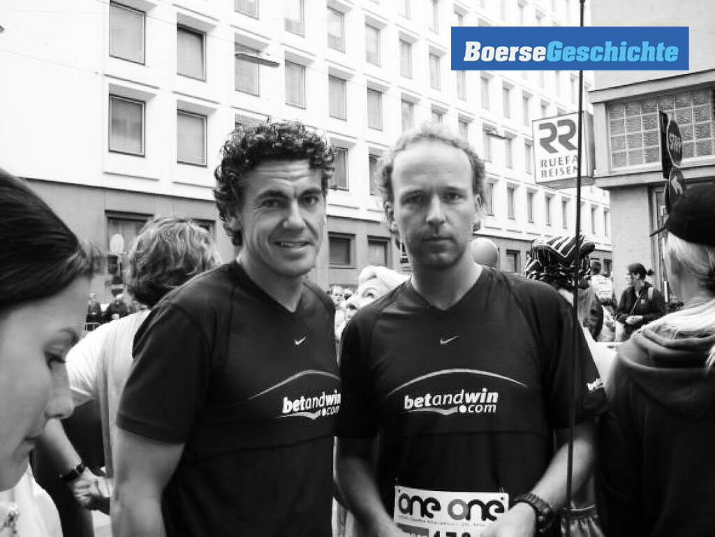 #boersegeschichte 2000: Michael Tojner und Christian Drastil beim Vienna City Marathon für betandwin.com (23.11.2020) 