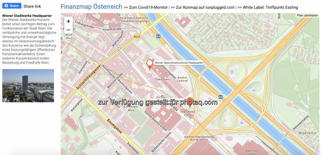 Wiener Stadtwerke Headquarter auf http://www.boerse-social.com/finanzmap (23.11.2020) 