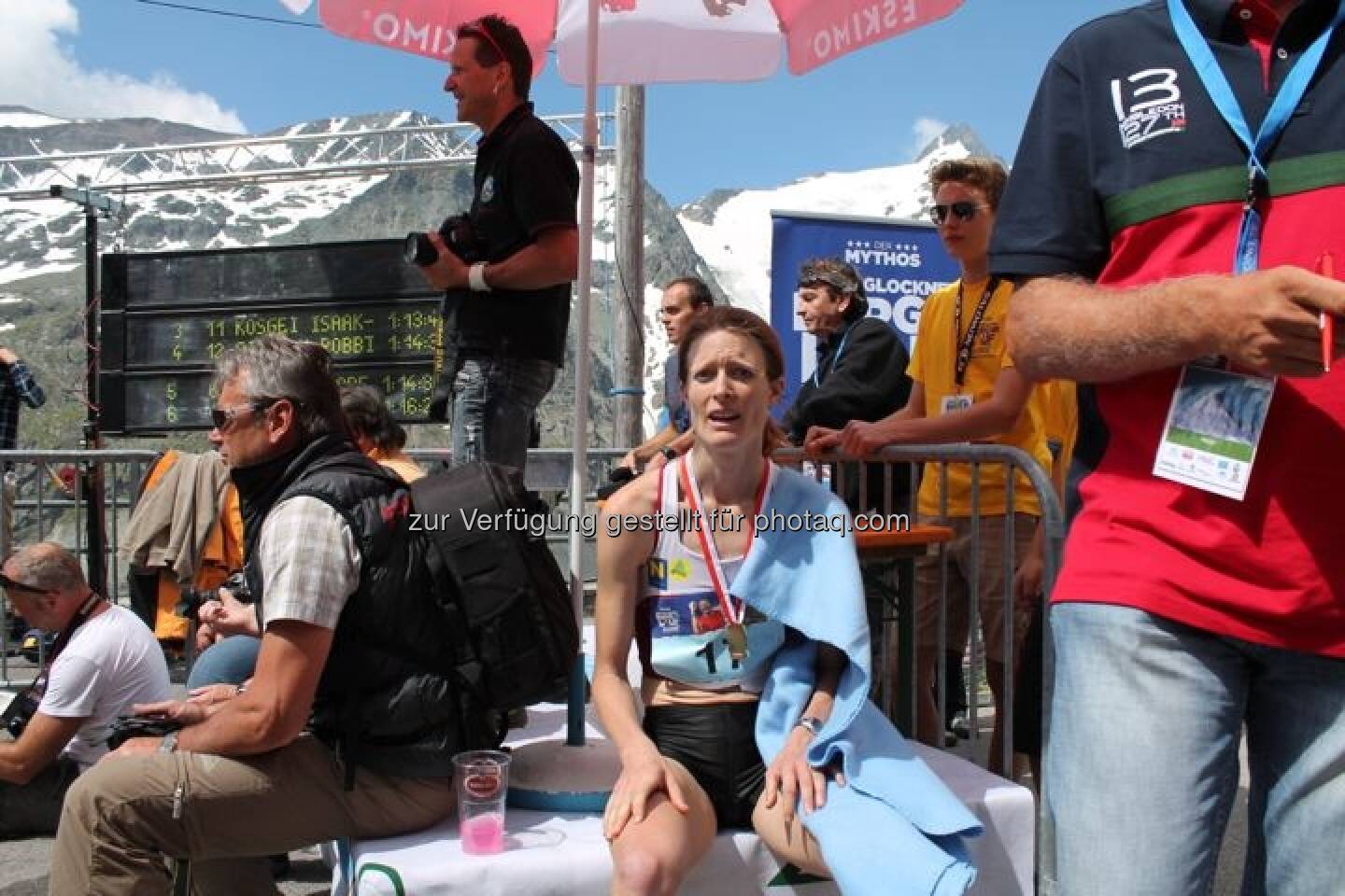 Andrea Mayr beim Großglockner Berglauf 2013, viele Bilder mehr unter http://www.maxfun.at/videos/bilder.php?aid=1350