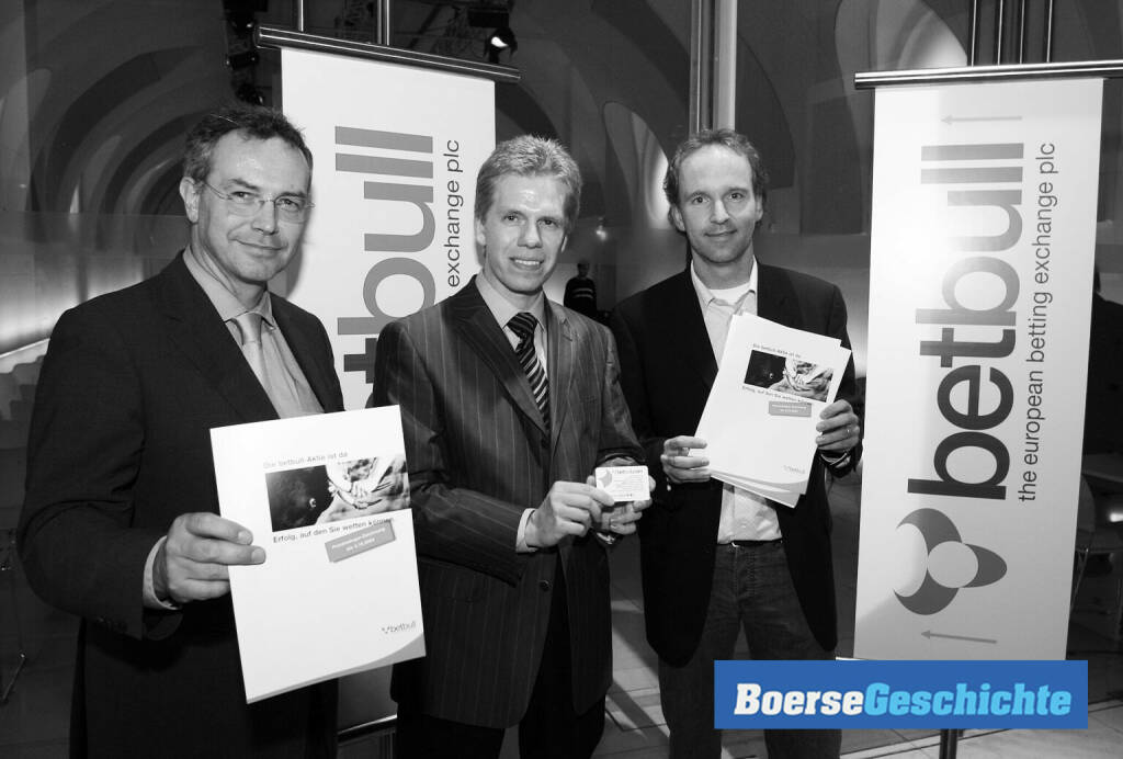 #boersegeschichte 2004: Bernhard Grabmayr, Martin Hinteregger, Christian Drastil bei der IPO-Pressekonferenz von betbull (12.01.2021) 