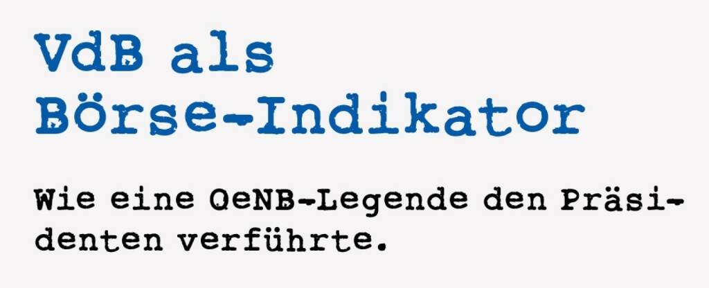<p><strong>VdB als&nbsp;</strong><strong>B&ouml;rse-Indikator&nbsp;</strong></p>
<p><strong>Wie eine OeNB-Legende den Pr&auml;sidenten verf&uuml;hrte.&nbsp;</strong></p>
<p>Sehr gerne zur&uuml;ckerinnnern tu ich mich an ein Interview mit Alexander van der Bellen, irgendwann 2013, also vor seiner Zeit als Bundespr&auml;sident. Ich hab ihm vorge-rechnet, dass in seiner &Auml;ra als Bundesvorsitzender der Gr&uuml;nen der ATX um 173 Prozent, der Dow um nur 86, der DAX gar nur um 48 Prozent zugelegt hatte. Er lachte, f&uuml;hrte das auf seine &bdquo;hervorragende Oppositionsarbeit zur&uuml;ck&ldquo; und sagte dann, dass er das gerne vor Amtsantritt gewusst h&auml;tte. Wegen des Kaufens. Auch meinen Hinweis, dass er just knapp vor Lehman 2008 zur&uuml;ckgetreten sei, bezeichnete er als &bdquo;Zufall&ldquo;. Danach, so ich weiter, sei der ATX wieder relativer Verlierer geworden, minus 36 Prozent vs. 35 Prozent Plus im DAX und 55 Prozent Plus im Dow (Stand damals). Pl&ouml;tzlich dachte er nach. Pause live und am mitlaufenden Band. Dann seine Antwort: Die Ausgangshypothese, die Sie hier machen, ist, dass das ma&szlig;geblich von der Politik abh&auml;ngt. Das stelle ich aber in Zweifel, wobei ich jetzt schon beeindruckt bin, was die ganzen Zuf&auml;lle betrifft.&nbsp;</p>
<p>Abschlie&szlig;end hat er noch erz&auml;hlt, wer ihn damals zum Comeback als Raucher verf&uuml;hrt hatte: Niemand geringerer als der langj&auml;hrige OeNB-Gouverneur Klaus Liebscher. &bdquo;Wir standen auf dem Dach und plauderten. Er hat mir quasi eine Zigarette aufgedr&auml;ngt. Auf dem Heimweg habe ich dann gleich ein Packerl gekauft&ldquo;.&nbsp; PS: Die Bilder von VdB mit der Zigarette - siehe auch Cover dieser Strecke - sind die meistgekauften aus unserem Fotoschatz auf der photaq.com. Noch heute fragen Medien an.</p> (18.01.2021) 