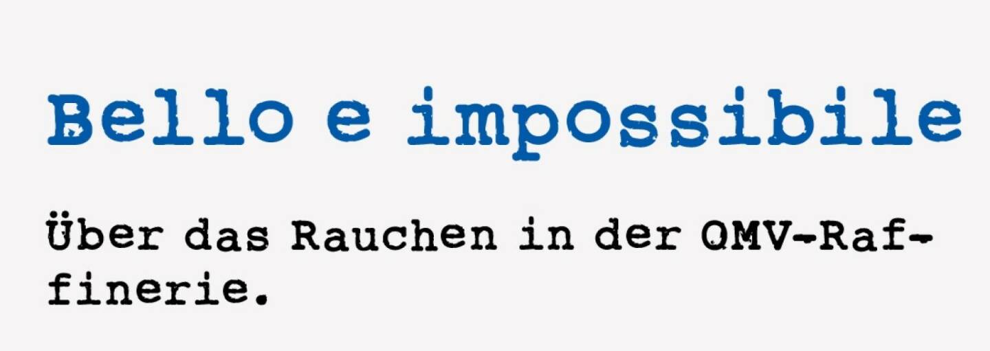 <p><strong>Bello e impossibile&nbsp; &nbsp;</strong></p>
<p><strong>&Uuml;ber das Rauchen in der OMV-Raffinerie.&nbsp;</strong></p>
<p>Einer der liebevollsten, witzigsten und eloquentesten Menschen am Wiener Kapitalmarkt war Hermann Michelitsch. Als langj&auml;hriger Kommunikationschef der &Ouml;MV (in einer Zeit vor Internet und Bloombergk&uuml;rzeln war man auf die zwei P&uuml;nktchen &uuml;ber dem O sehr stolz) hatte er stets viel um die Ohren, weil er sich - wie gerade ich das ja besonders liebe - zus&auml;tzlich dem Sportsponsoring und dessen Einbau in umfassende Kommunikations-konzepte verschrieben hat. Da war er Pionier, der Meister der Aktionen abseits des Mainstreams. Aktionen, an die man sich erinnert.&nbsp;</p>
<p>Wir haben uns in seinen sp&auml;ten Jahren &ouml;fters stundenlang unterhalten (Michelitsch ist 2015 im 76. Lebensjahr verstorben) und meine Lieblingsgeschichte ist eine aus 1986, mein Maturajahr und das Jahr vor dem B&ouml;rsengang der &Ouml;MV:&nbsp; Damals, 1986, hatte Michelitsch den Videodreh von Gianna Nannini in der &Ouml;MV-Raffinerie Schwechat zu betreuen. Es ging um die Bilder zu einem Welthit: Bello e impossibile.&nbsp;</p>
<p>Die Story, die Michelitsch k&ouml;stlich aufbaute: Er hatte zwischenzeitlich immer wieder Presseanfragen und konnte nicht so recht aufpassen und nat&uuml;rlich hatte er auf das absolute Rauchverbot (was bei Raffinerie-Luft ja nicht verkehrt ist) hingewiesen, aber einer der Herren aus Giannas Band musste sich pl&ouml;tzlich unbedingt eine anheizen. Gedachtes Aaarrghhh. In ihm - Michelitsch - habe es in der Sekunde das Kopfkino namens &bdquo;Oh F&hellip;., jetzt fliegt uns die ganze H&uuml;tte in die Luft&ldquo; gespielt. Aber ein laut ausgesprochenes Aaarrghhh, ein schneller Sprint zum &Uuml;belt&auml;ter, der dann behutsamst ausd&auml;mpfte. Schwein gehabt. Ich hab mir dann nach unserem Treffen (ich glaube ca. 2012) das Video, das ich als 18j&auml;hriger x-fach gesehen habe (gab ja ausser Wurlitzer nix), &uuml;ber Youtube erneut gegeben. Und ich sage nur: Schaut Euch das &Ouml;MV-Setup an. Herrlich.</p>