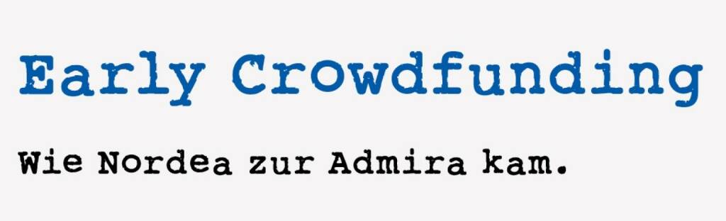 <p><strong>Early Crowdfunding &nbsp;</strong></p>
<p><strong>Wie Nordea zur Admira kam.</strong></p>
<p>Ich bin Sportfan, mache viel mit der Sporthilfe und hab mir jetzt auch die Sport Woche geleistet (Updates unter runplugged.com/sportwoche). Seinerzeit starteten wir immer wieder Drachenboote, gef&uuml;llt mit B&ouml;rsianern. Dabei war u.a. Herold und wir erfuhren, dass Herold den Bundes-ligisten Admira nicht weiter sponsern w&uuml;rde. Ich fragte die Mitpaddler: Legen wir zusammen und leisten uns einen Fu&szlig;ball-Klub per B&ouml;rse-Crowd? Wir hatten schon einige Zusagen, dann kam Nordea und meinte: K&ouml;nnen wir das auch alleine machen? Klar. Es kam zu Nordea Admira und ich bekam den VIP-Platz 1 im S&uuml;dstadt-Stadion.&nbsp;</p> (18.01.2021) 