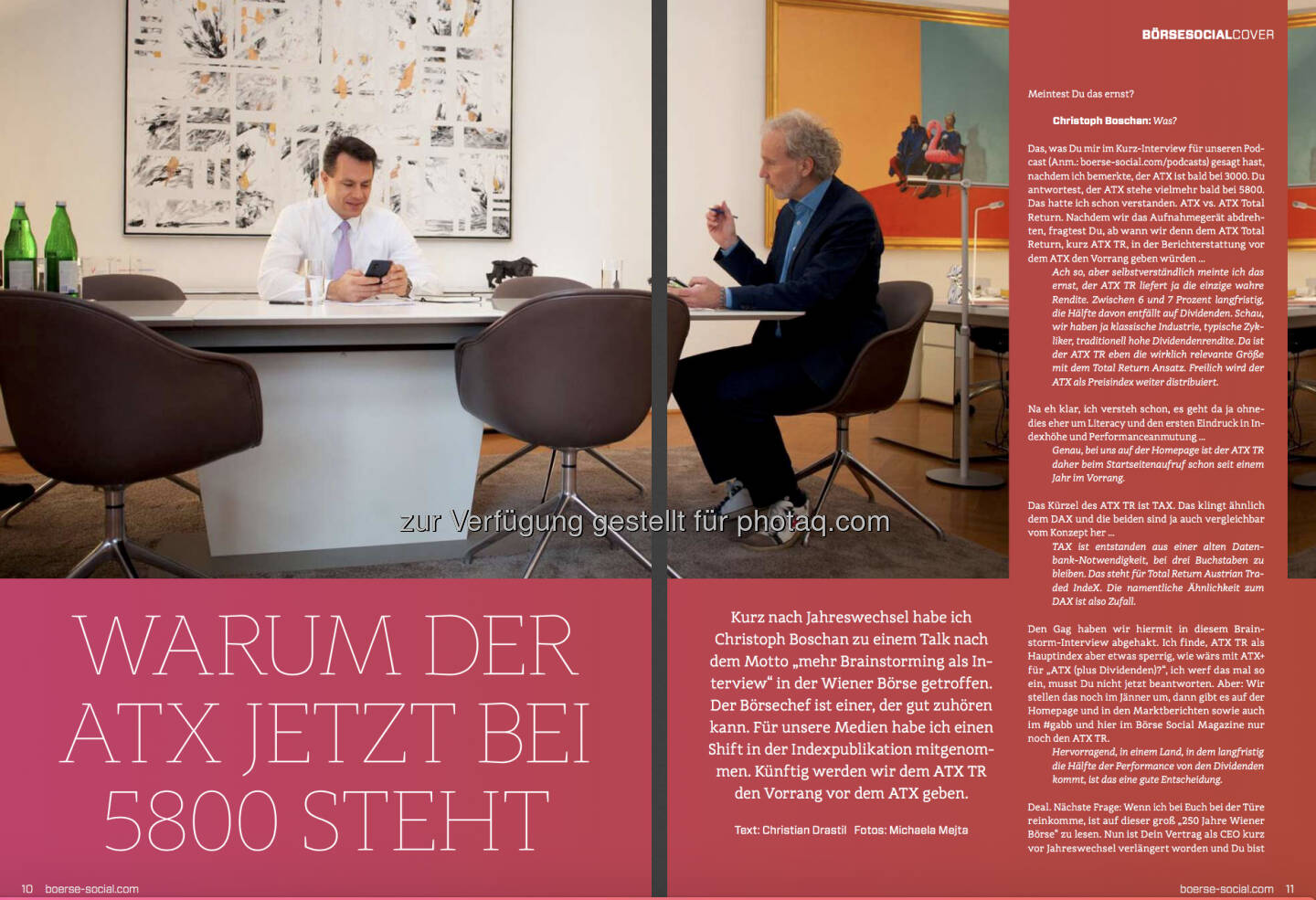 Christoph Boschan und Christian Drastil talken im http://www.boerse-social.com/magazine 