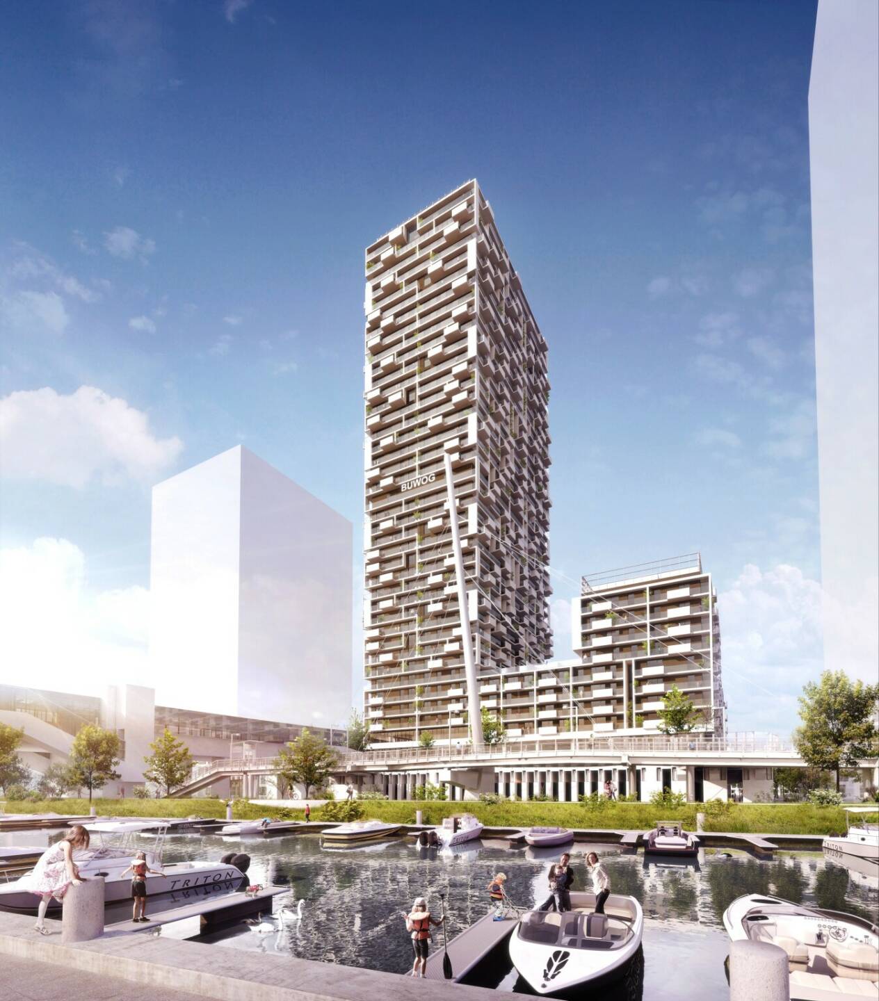 Buwog-Projekt Marina Tower, Fertigstellung des Projekts erfolgt bis Sommer 2022. Fotocredit: Isochrom