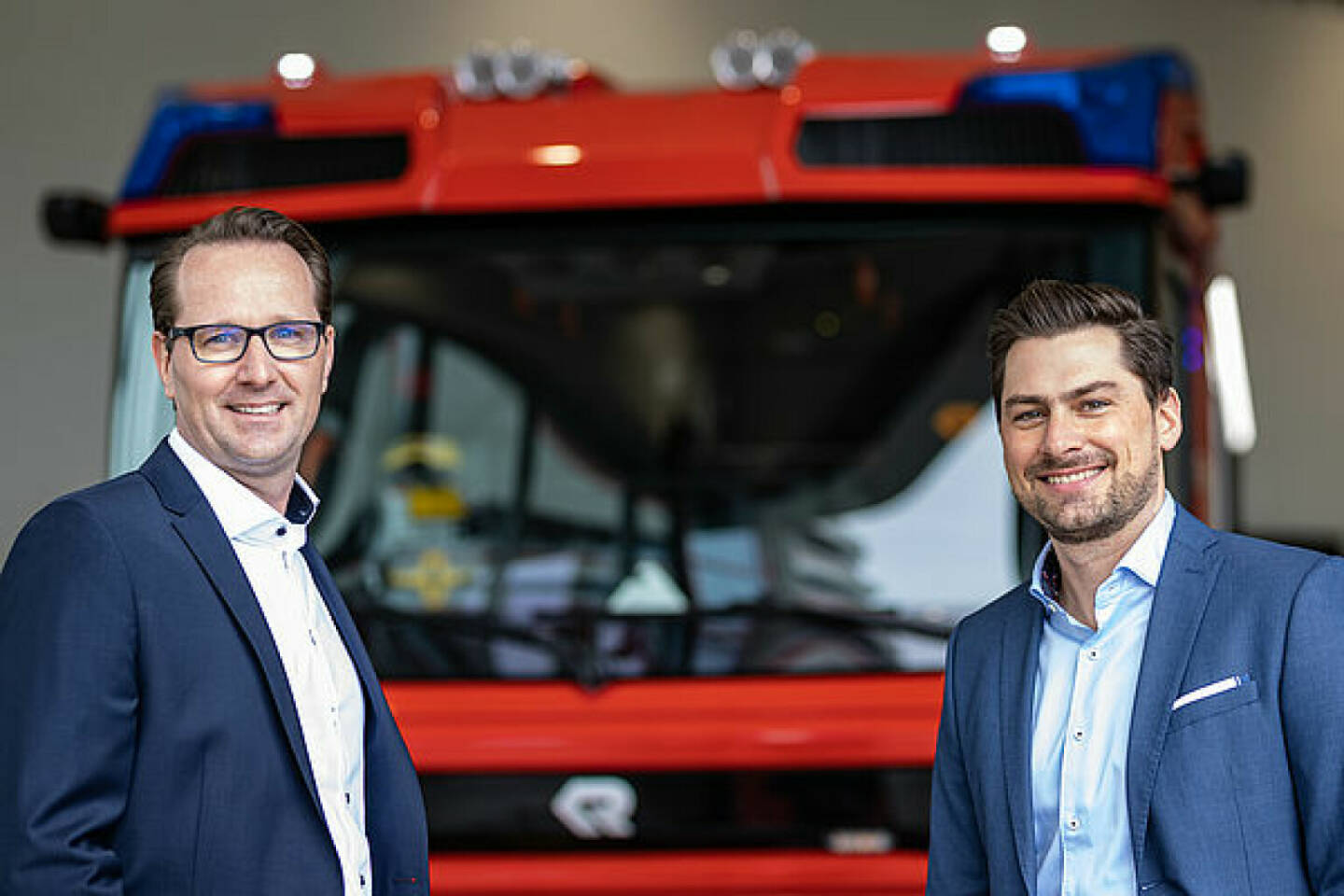 Markus Schachner und Michael Kaiser leiten die Rosenbauer E-Technology Development GmbH, Credit: Rosenbauer