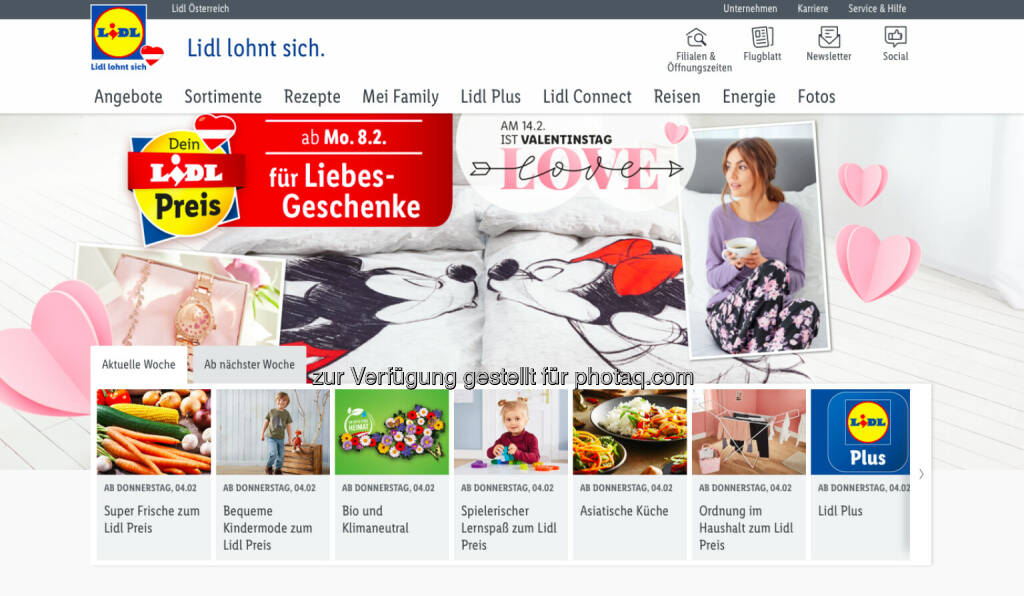 Lidl Österreich GmbH (Bild: Screenshot Homepage Lidl Österreich Februar 2021) (07.02.2021) 