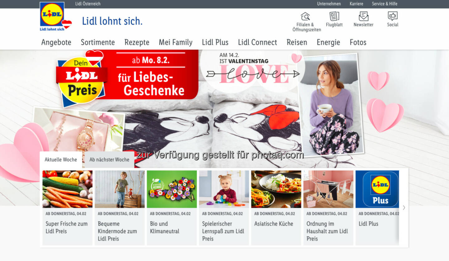 Lidl Österreich GmbH (Bild: Screenshot Homepage Lidl Österreich Februar 2021)