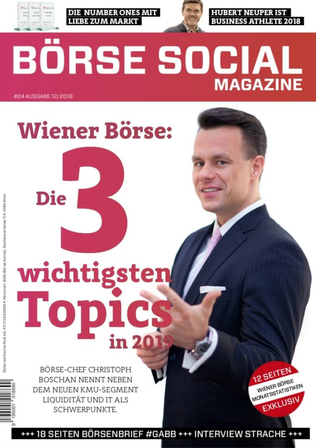 Magazine #24 - Dezember 2018: Die Schlussnummer des 2. Jahrgangs Börse Social Magazine, Börsechef Christoph Boschan gibt den Ausblick auf 2019