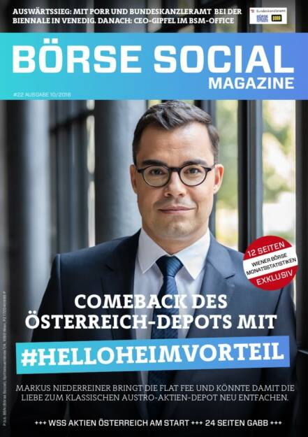 Magazine #22 - Oktober 2018: Hello bank bringt ein Produkt mit Home bias, als Medium mit Home bias war uns das ein Cover wert (19.02.2021) 