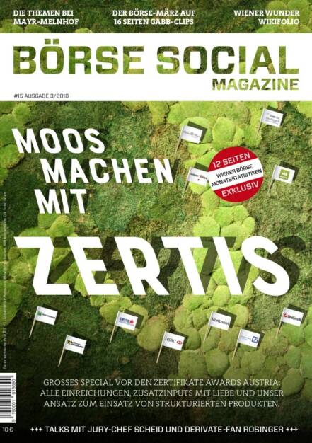 Magazine #15 - März 2018: Wir haben alle nominierten Produkte der Zertifikate Awards 2018 vorgestellt. Und das waren sehr viele ... (19.02.2021) 