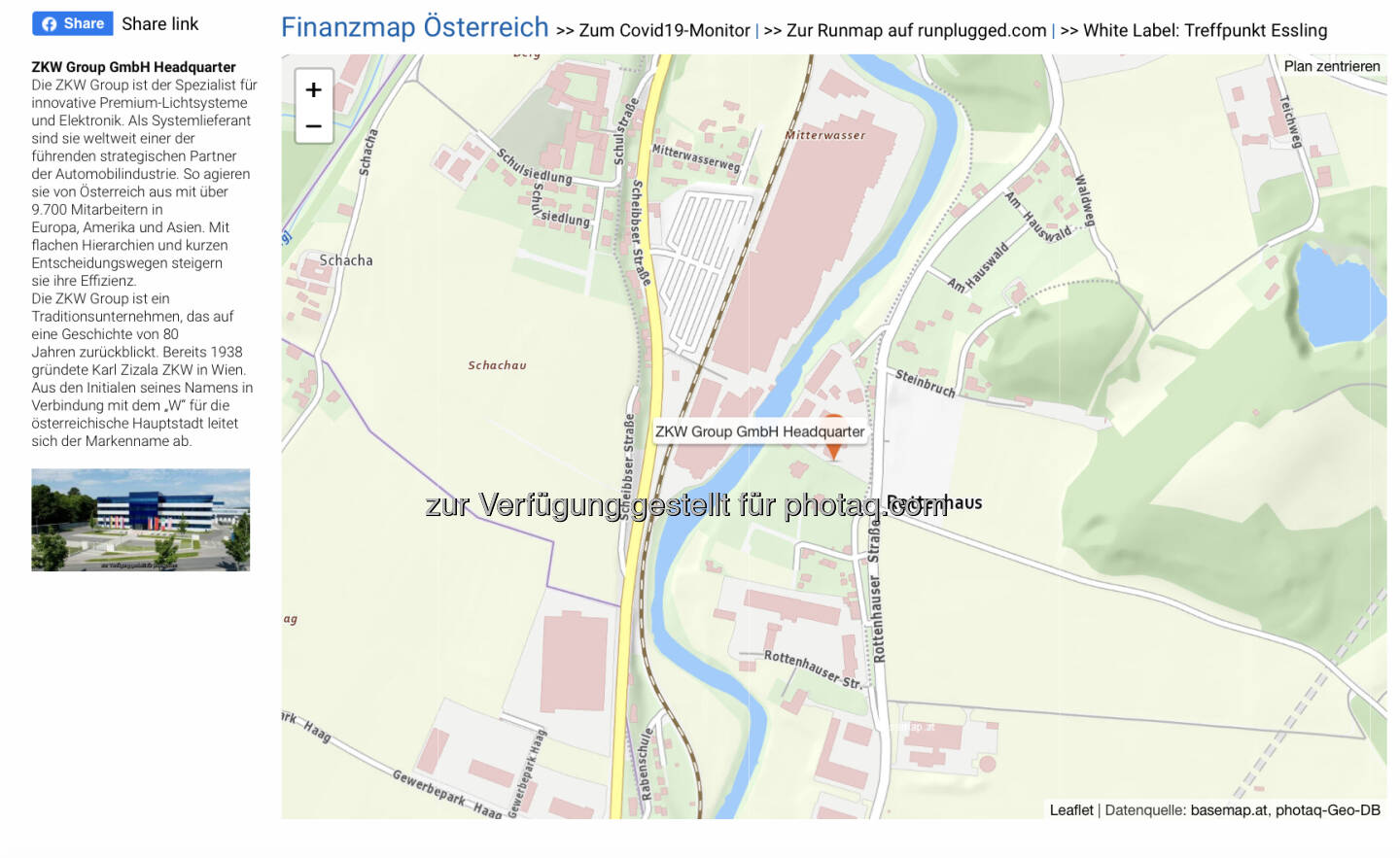 ZKW Group GmbH Headquarter auf http://www.boerse-social.com/finanzmap