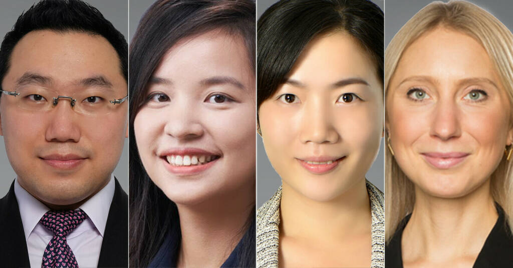 Lombard Odier Investment Managers erweitert den Bereich Global Equities mit vier strategischen Neueinstellungen: (von links nach rechts): Henry Zhang, Ashley Chung, Faye Gao, Alina Donets (Quelle für alle: LOIM) (18.03.2021)