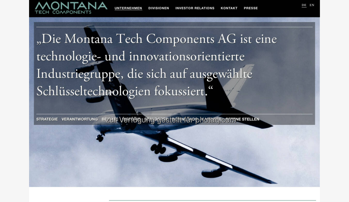 Montana Tech Components (Bild: Screenshot Homepage Montana Tech Components März 2021)