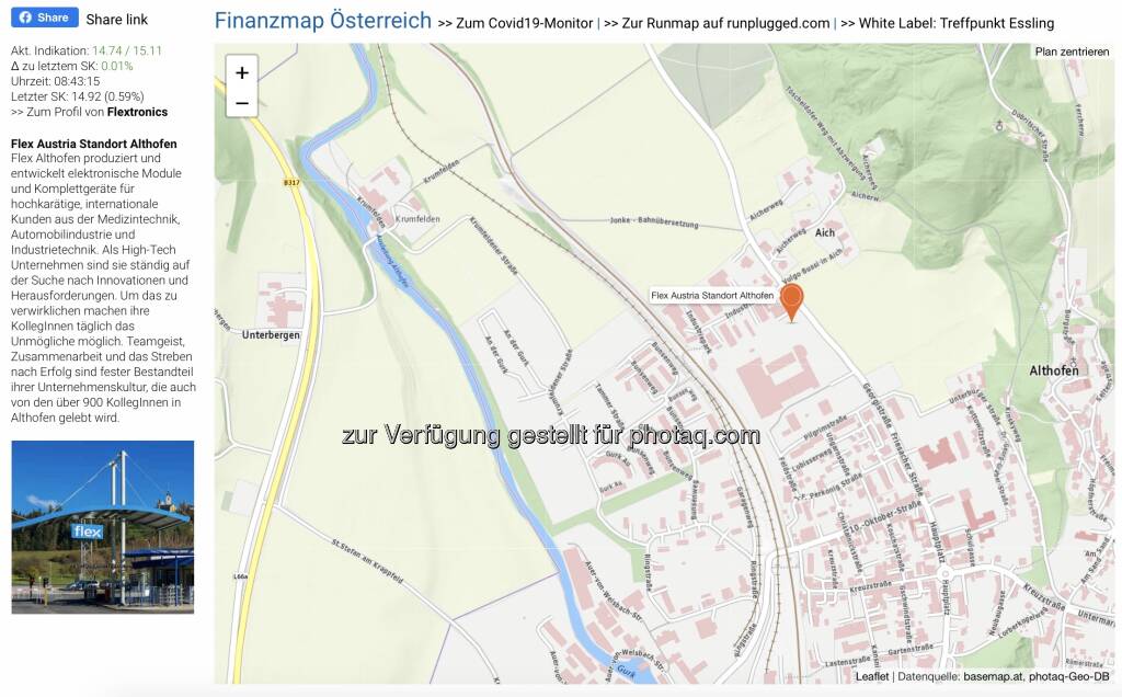 Flex Austria Standort Althofen auf http://www.boerse-social.com/finanzmap (23.03.2021) 