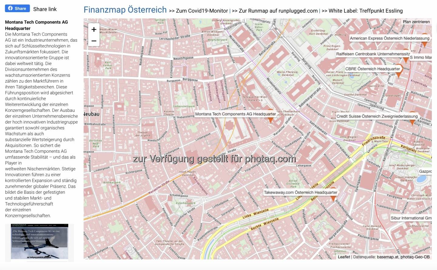 Montana Tech Components AG Headquarter auf http://www.boerse-social.com/finanzmap