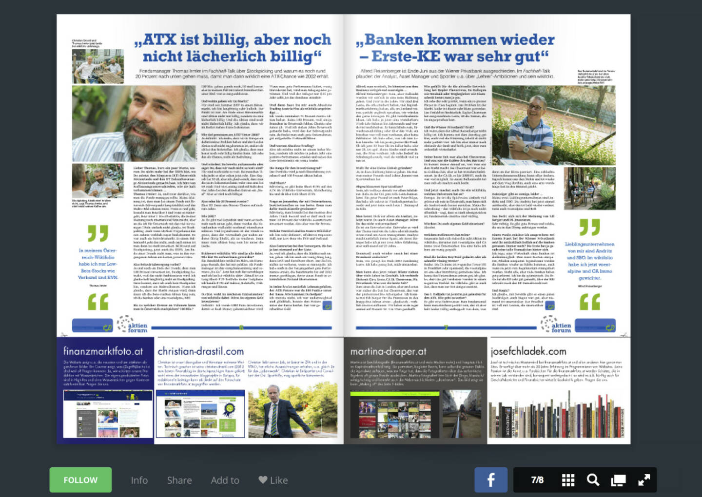 Seiten 6/7 - Interviews mit Thomas Irmler und Alfred Reisenberger - Download http://www.christian-drastil.com/fachheft11