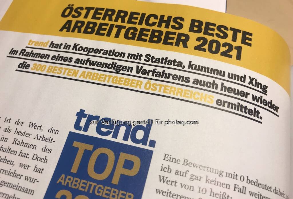 Österreichs beste Arbeitgeber by trend (29.03.2021) 