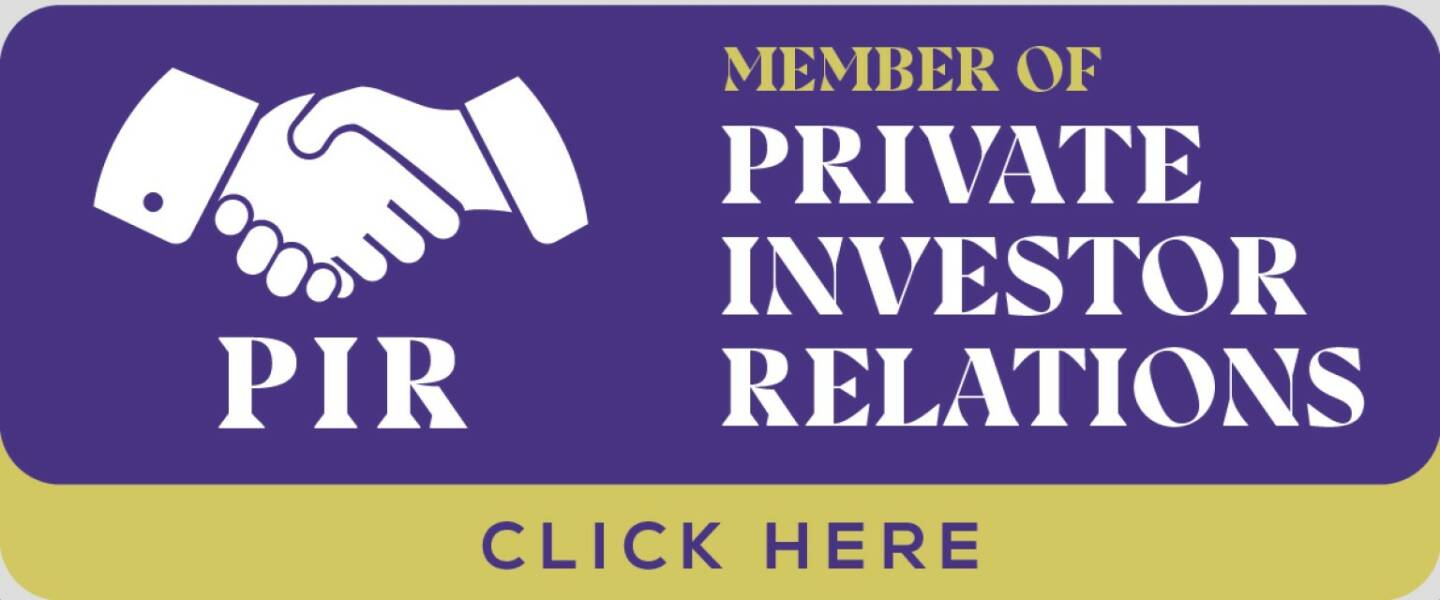 Der Member of Private Investor Relations-Button. Wir gestalten Unternehmensprofile aus unserem Robot BSNgine, die sich laufend erneuern. Wer will, kann den Button auf seiner Homepage einbauen 