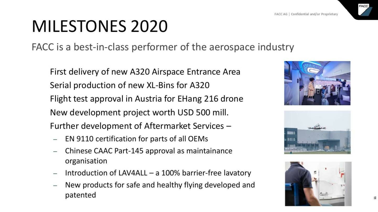 FACC - Milestones 2020