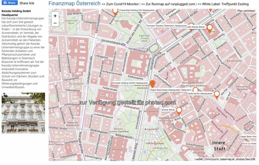 Kwizda Holding GmbH Headquarter auf http://www.boerse-social.com/finanzmap (19.04.2021) 