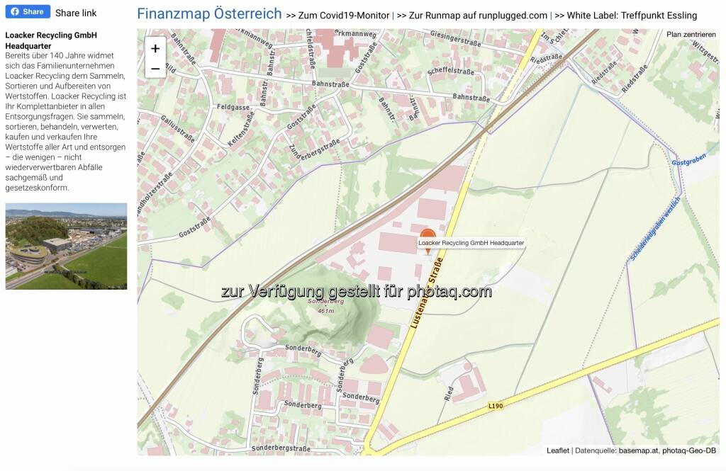 Loacker Recycling GmbH Headquarter auf http://www.boerse-social.com/finanzmap (29.04.2021) 