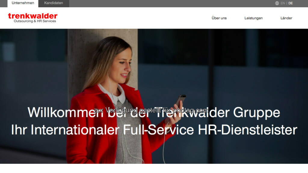 Trenkwalder Group AG (Bild: Screenshot Homepage Trenkwalder Group Mai 2021) (02.05.2021) 