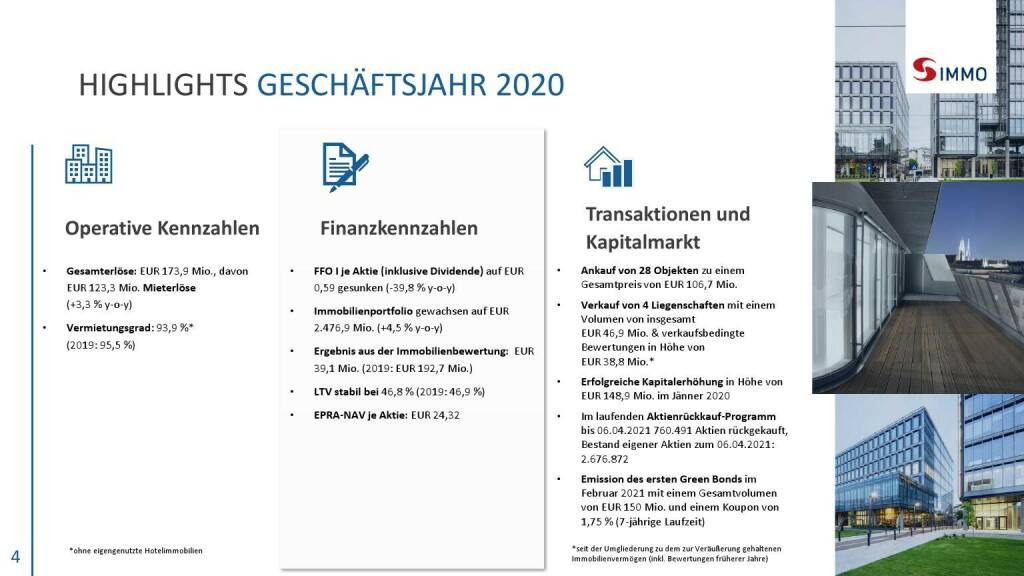 S Immo - Highlights Geschäftsjahr 2020 (06.05.2021) 