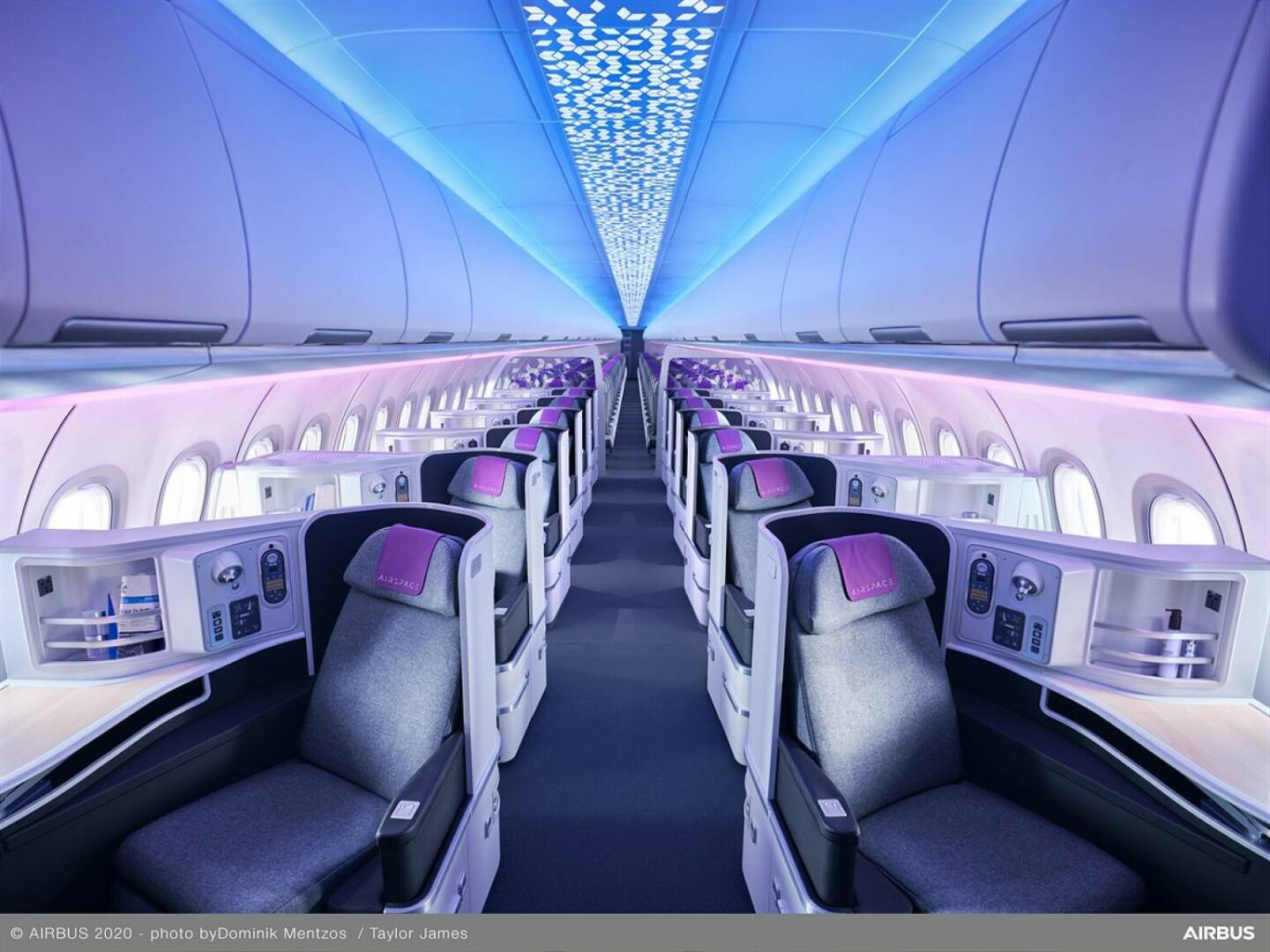 FACC ist Entwicklungs- und Fertigungspartner von Airbus bei der hochmodernen Airspace Cabin der A320 Familie und setzt mit ihren innovativen Komponenten neue Maßstäbe für das Innenleben von Passagierflugzeugen. © Airbus/Dominic Mentzos, Taylor James