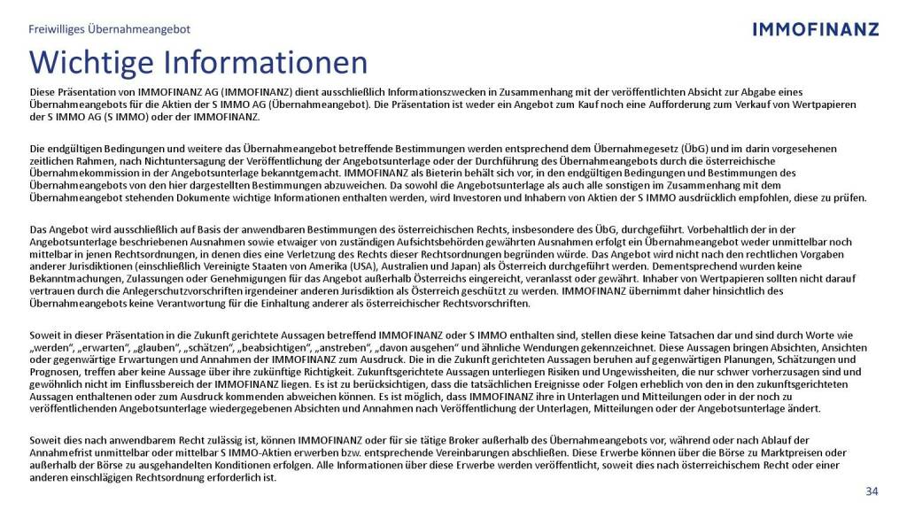 Immofinanz - Wichtige Informationen  (09.05.2021) 