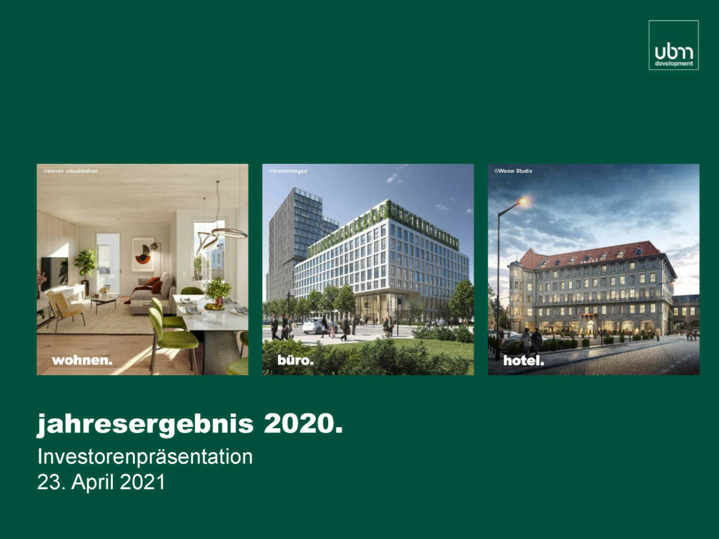 UBM - Jahresergebnis 2020