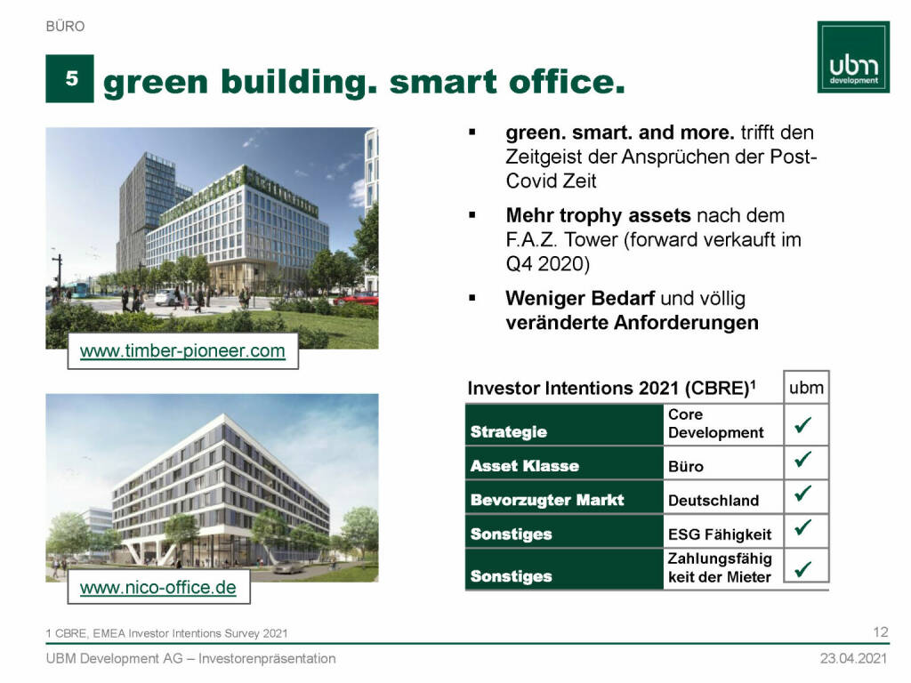 UBM - Green building, smart office (13.05.2021) 
