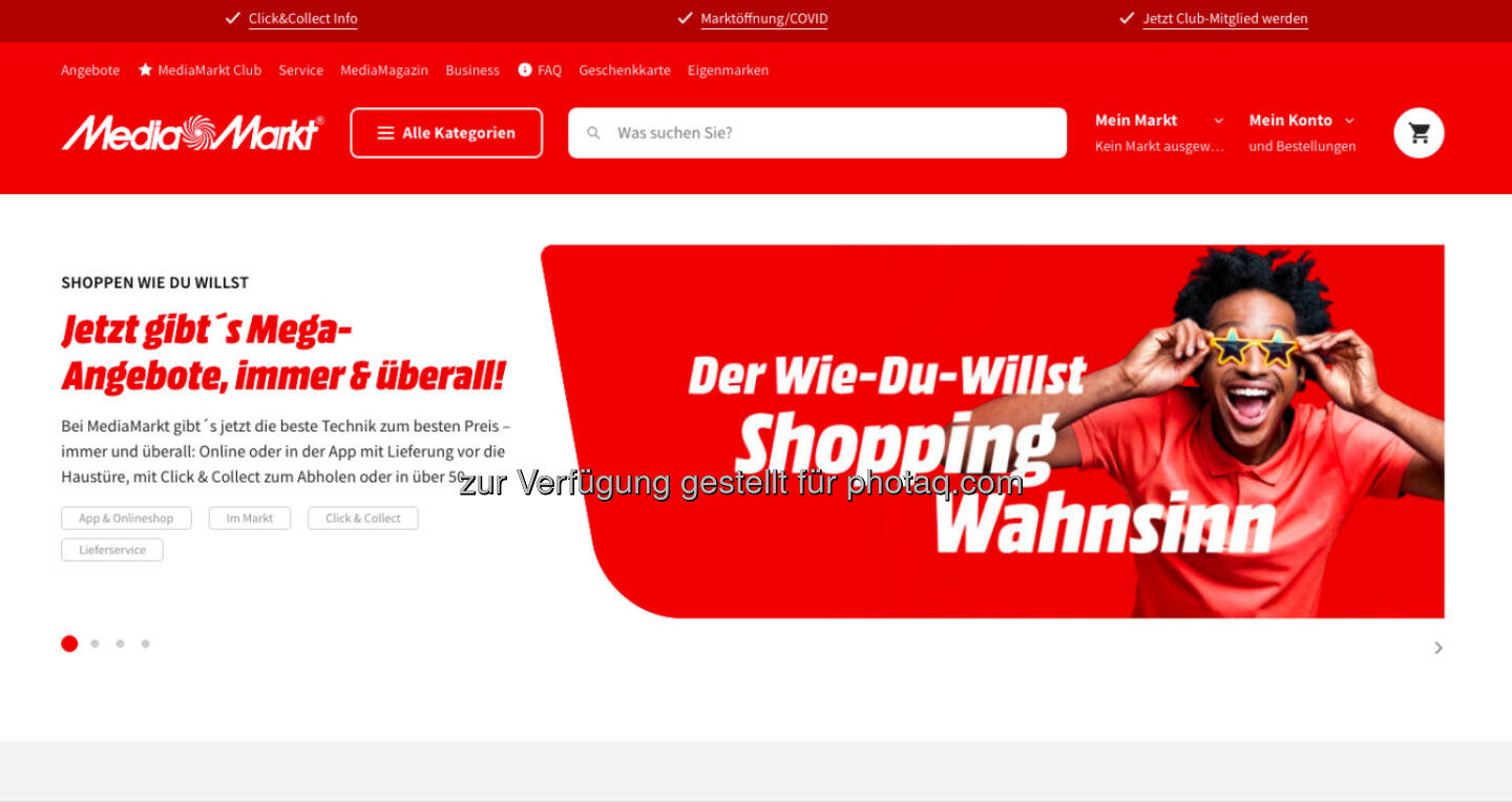 MediaMarkt Online GmbH (Bild: Screenshot Homepage MediaMarkt Mai 2021)