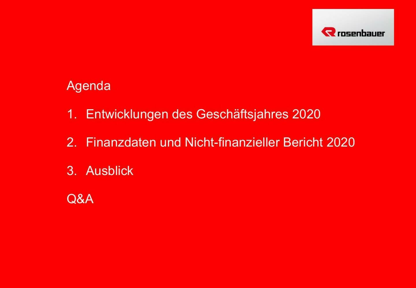 Rosenbauer - Agenda 