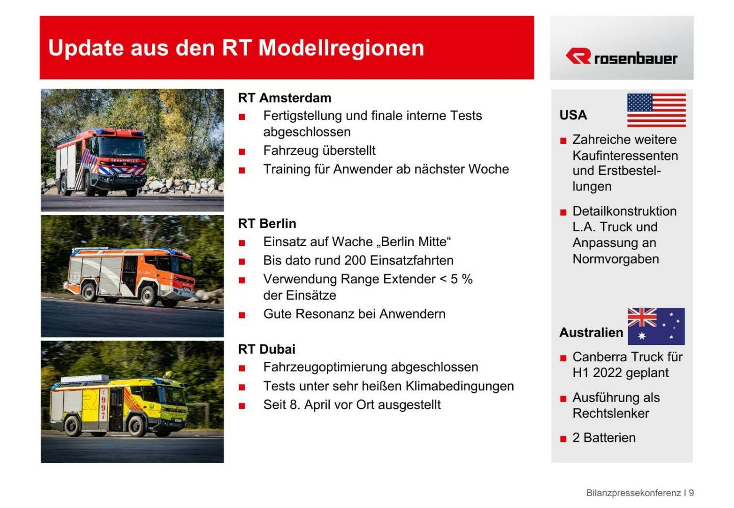 Rosenbauer - Update aus den RT Modellregionen 