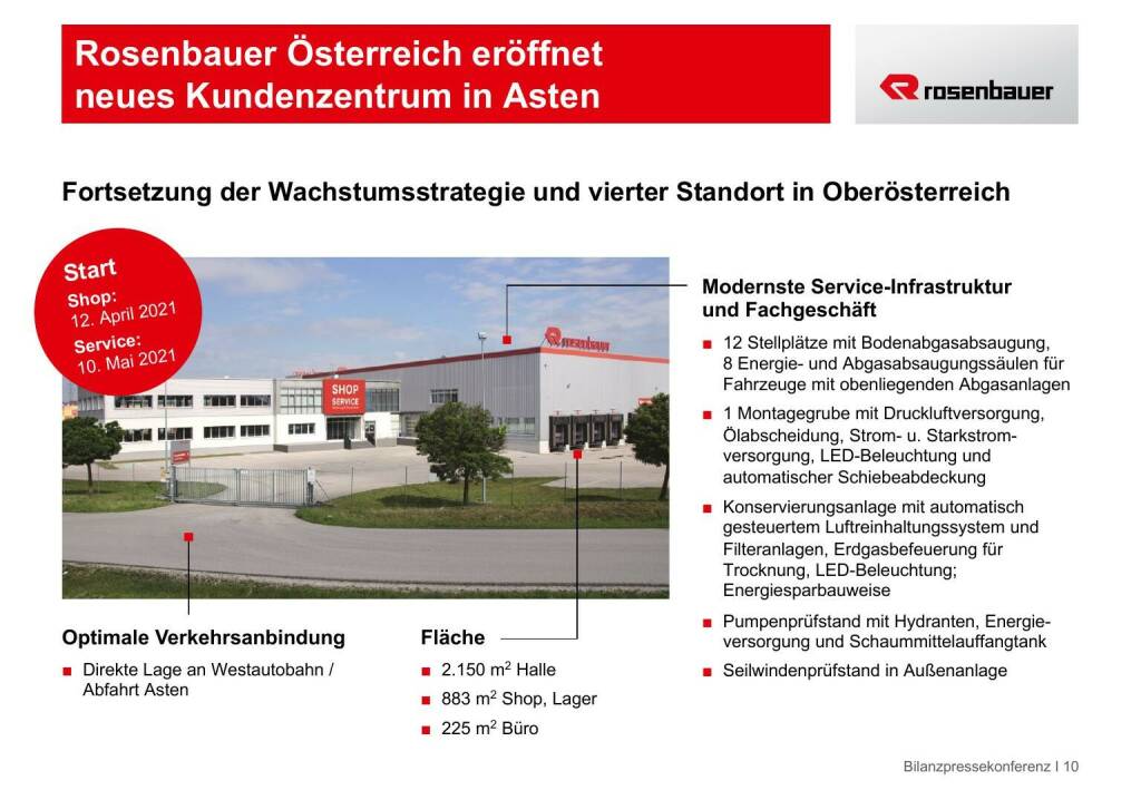 Rosenbauer - Rosenbauer Österreich eröffnet neues Kundenzentrum in Asten  (18.05.2021) 