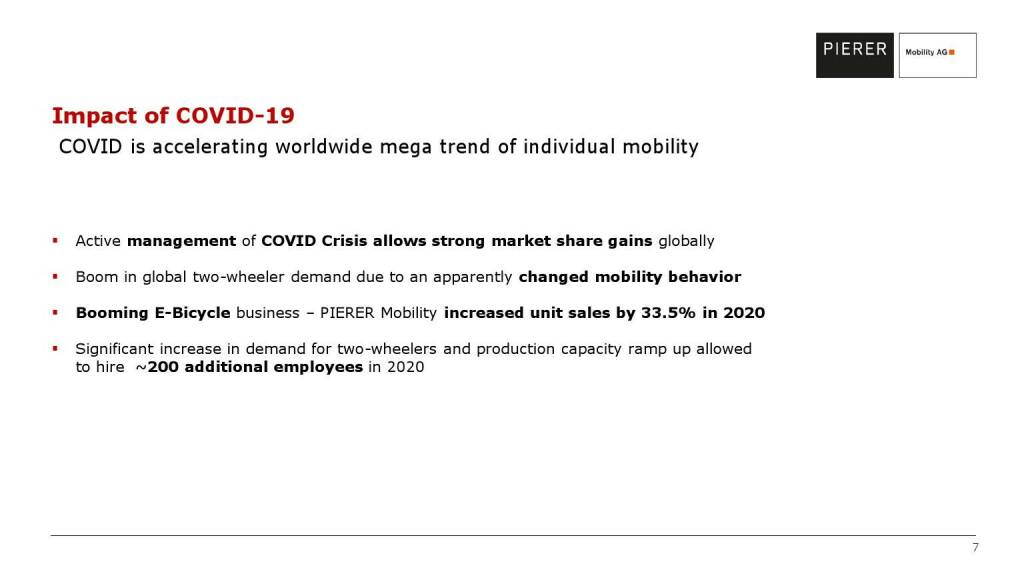 Pierer Mobility - Impact of COVID-19 (20.05.2021)