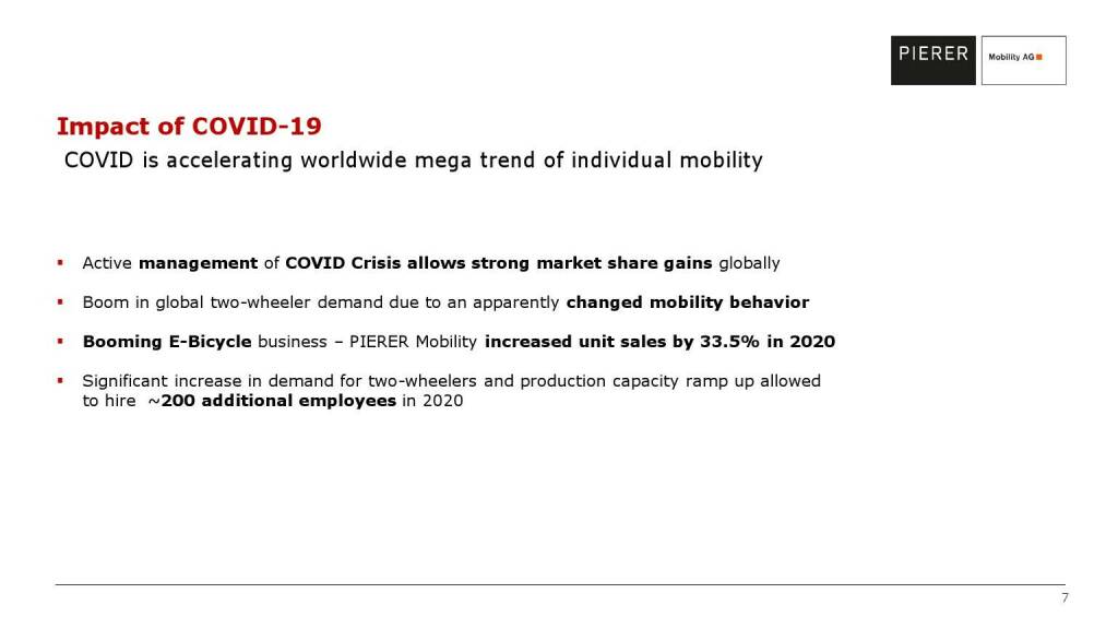 Pierer Mobility - Impact of COVID-19 (20.05.2021) 