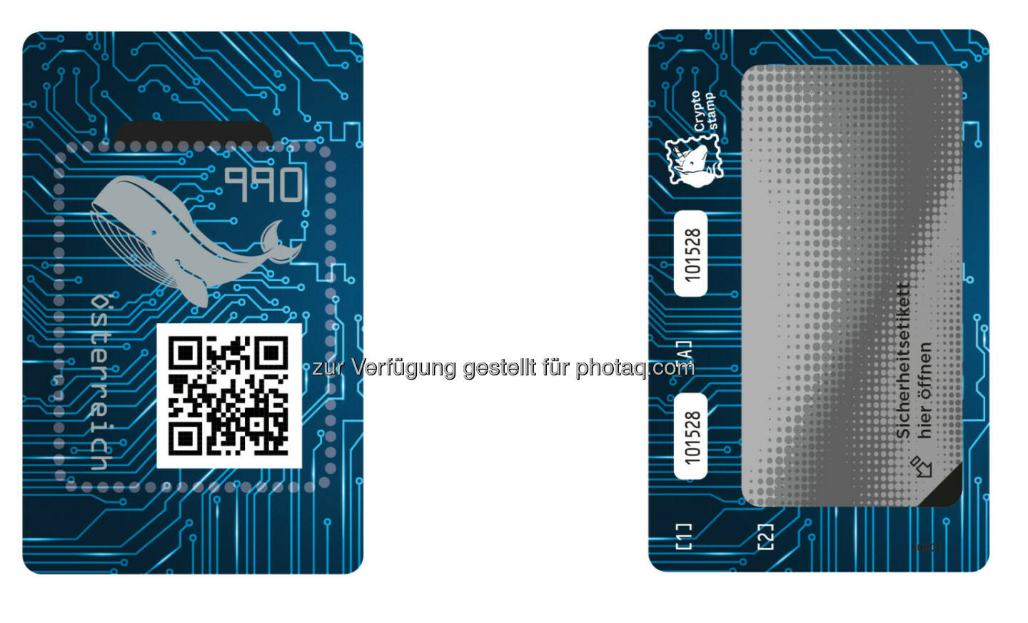 Crypto stamp 3.0: Der erste österreichische Briefmarkenblock mit eingebautem NFC-Chip und Crypto-Technologie. Credit: Österreichische Post