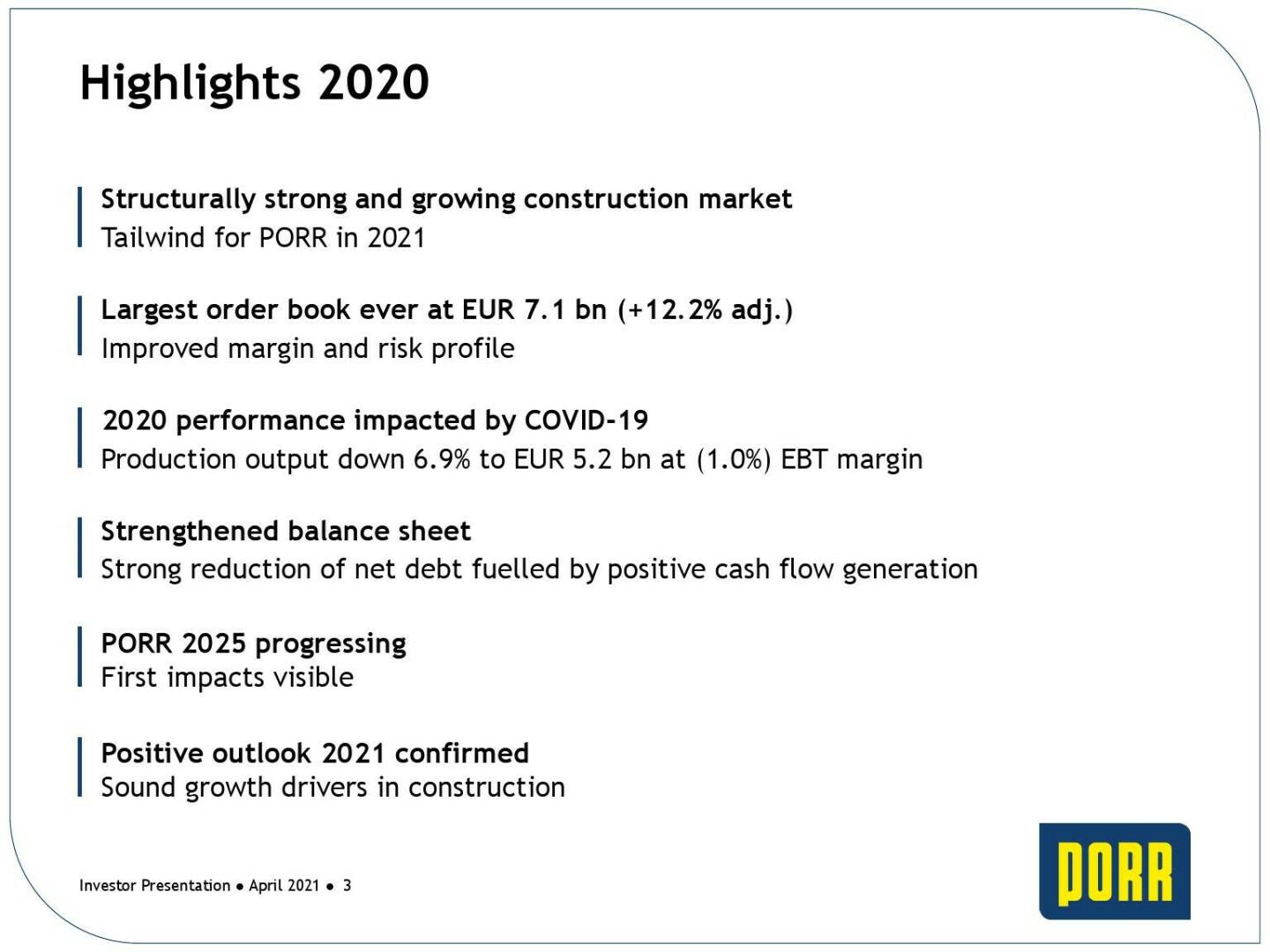 Porr - Highlights 2020