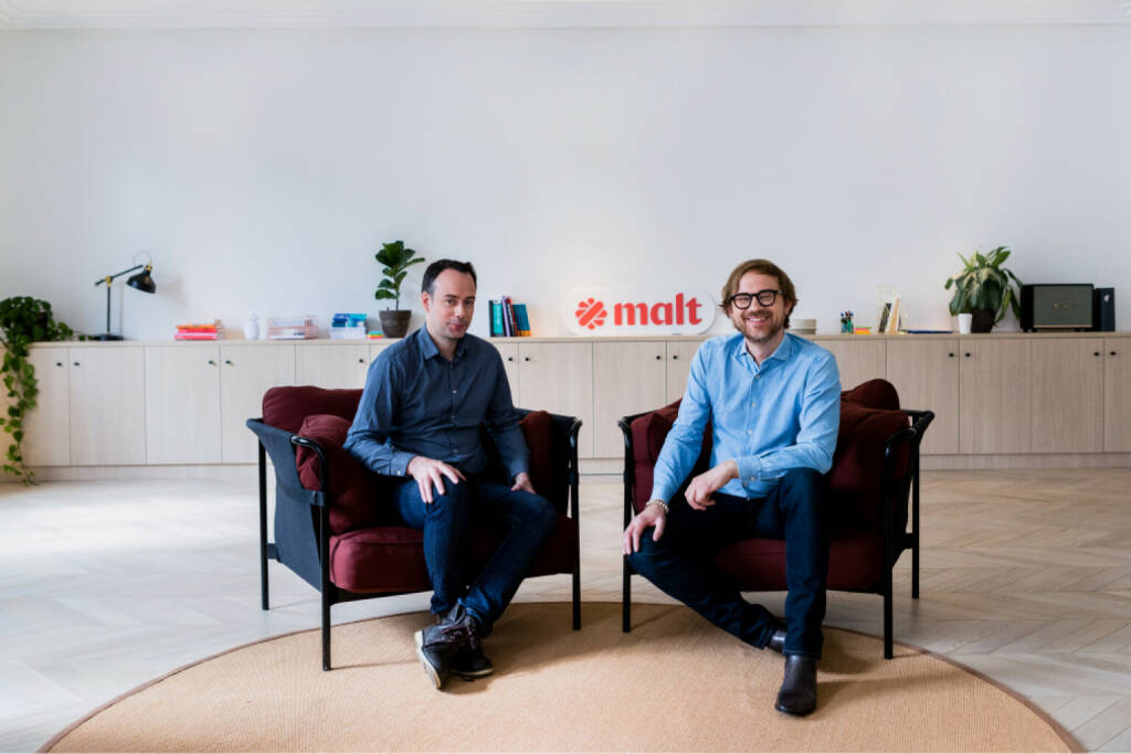 Malt Community GmbH: Freiberufler-Marktplatz Malt sammelt 80 Millionen Euro ein, Gründerteam von Freiberufler-Marktplatz Malt: Hugo Lassiege (CTO) & Vincent Huguet (CEO); Credit: Malt (01.06.2021) 