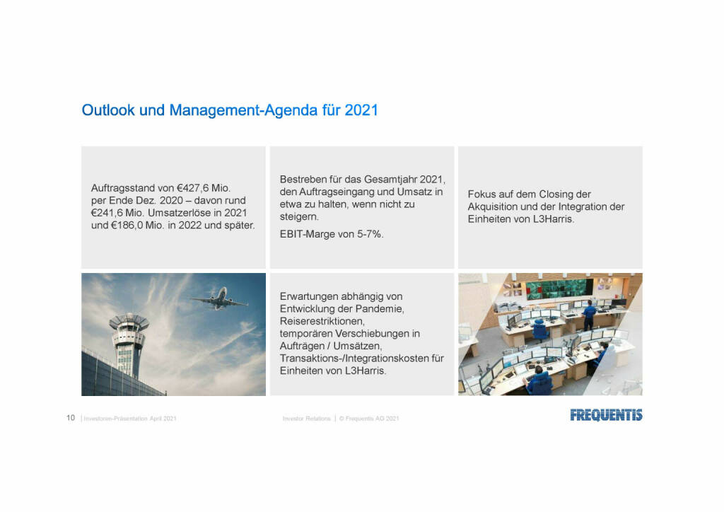 Frequentis - Outlook und Management-Agenda für 2021 (02.06.2021) 