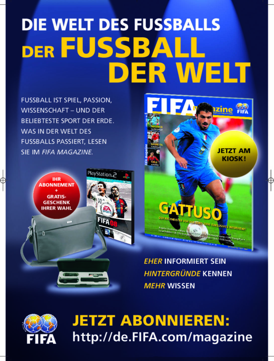 FIFA, Gattuso - Sport Woche Anzeigen Euro 2008
