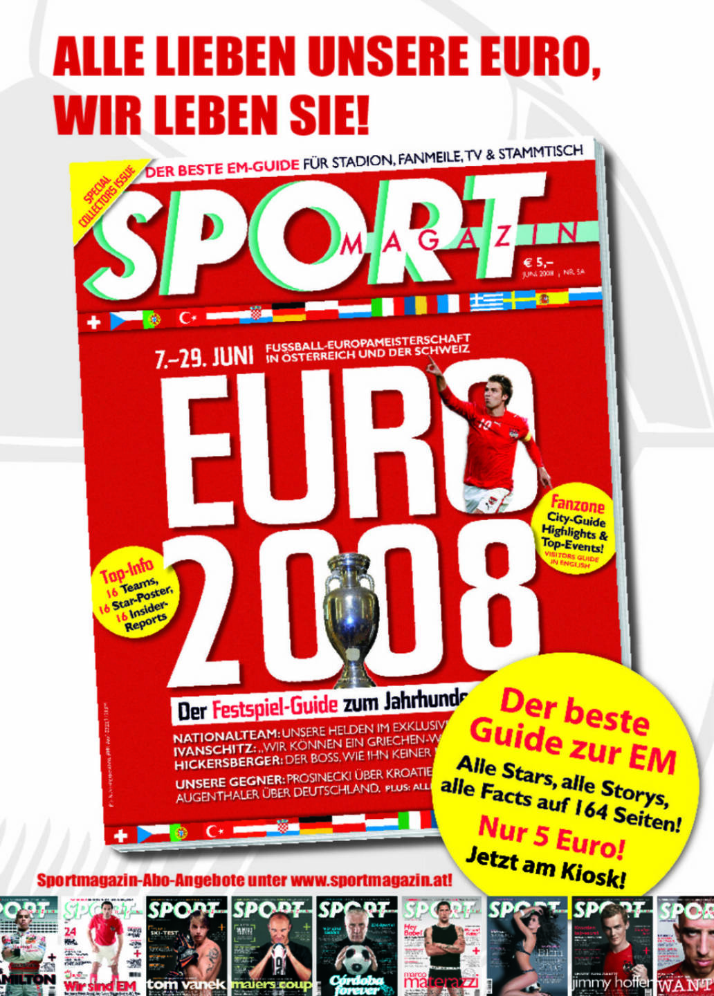 Eruo 2008 Sport Magazin - Sport Woche Anzeigen Euro 2008