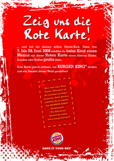 Burger King - Sport Woche Anzeigen Euro 2008 (06.06.2021) 