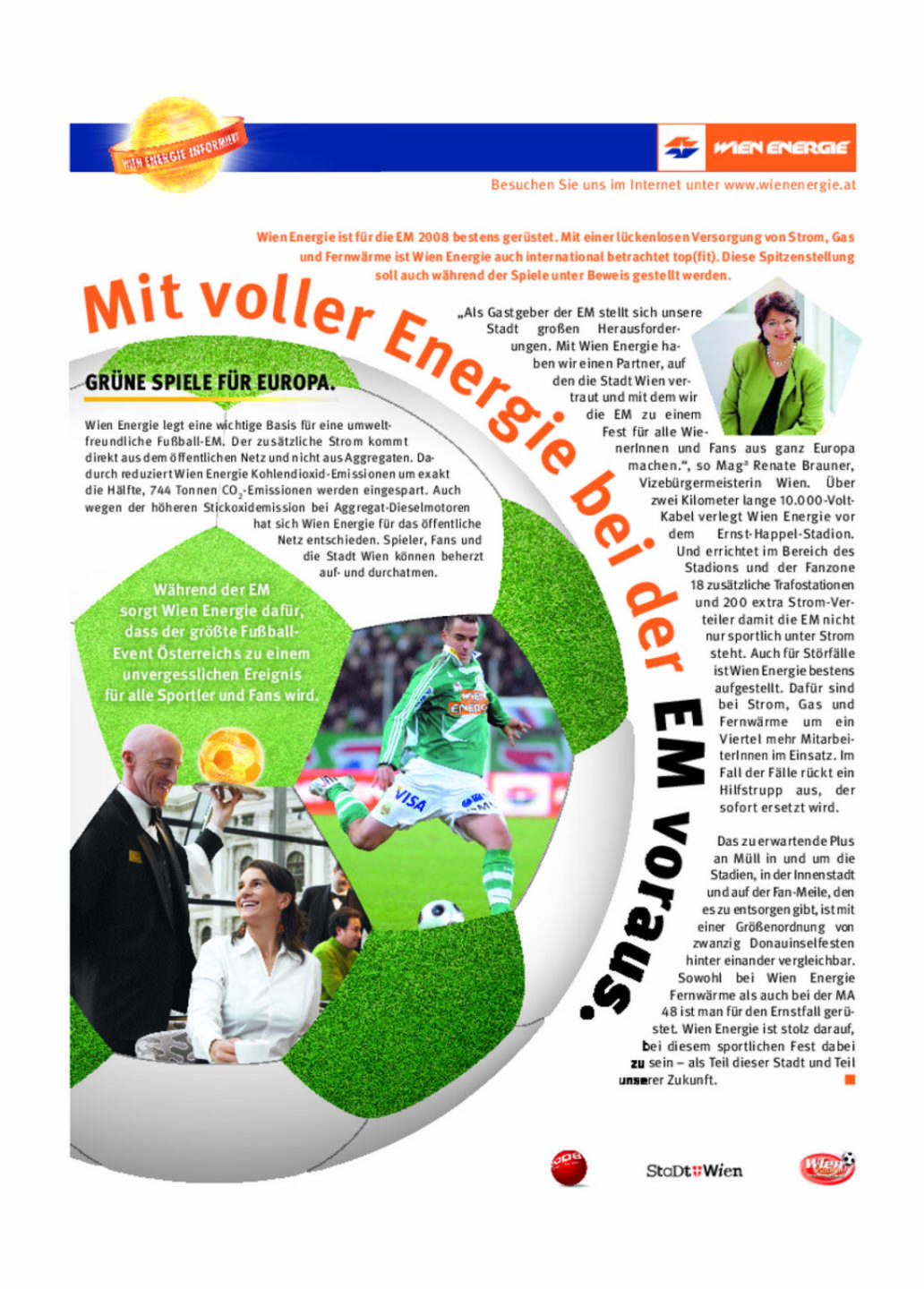 Wien Energie - Sport Woche Anzeigen Euro 2008