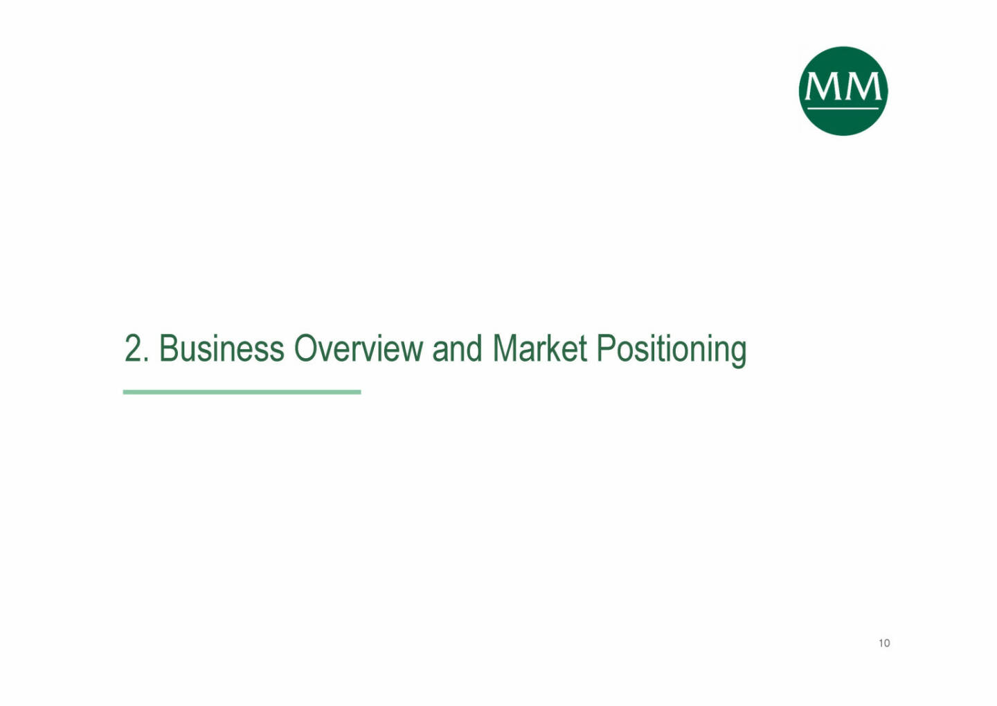 Mayr-Melnhof - Business Overview and Market Positioning