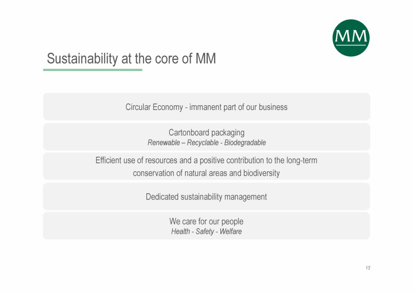 Mayr-Melnhof - Sustainability at the core of MM