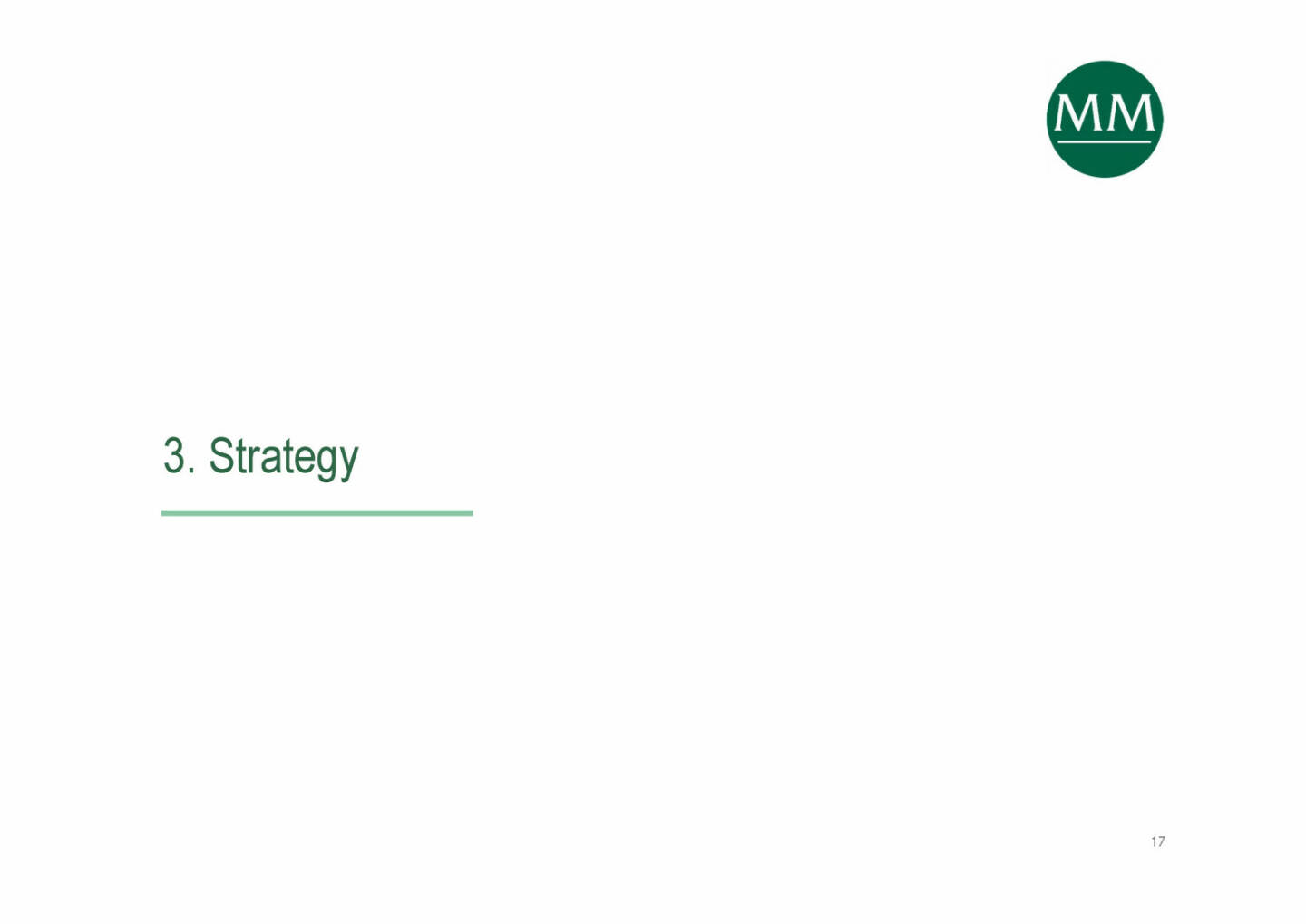 Mayr-Melnhof - Strategy