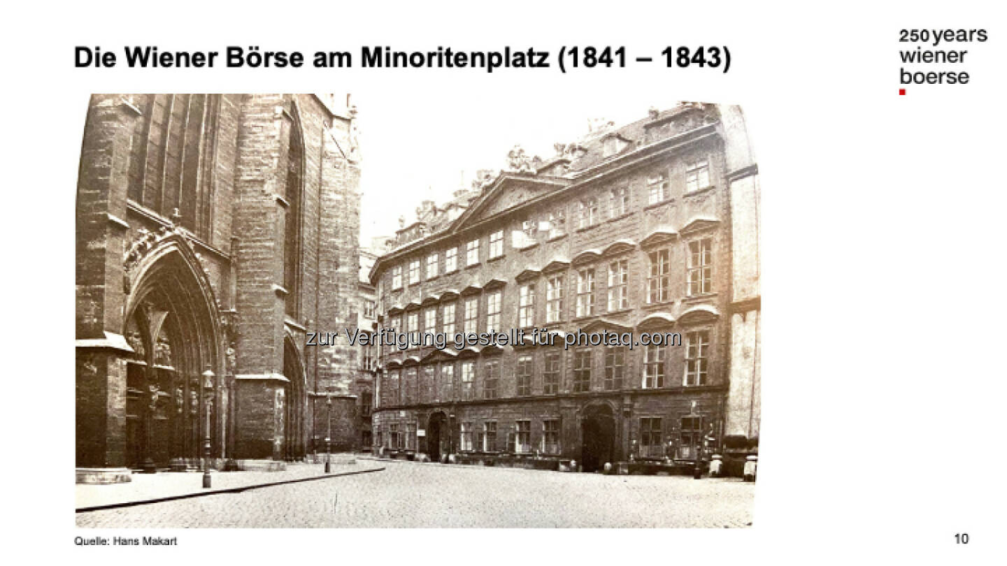 Die Wiener Börse am Minoritenplatz (1841-1843)